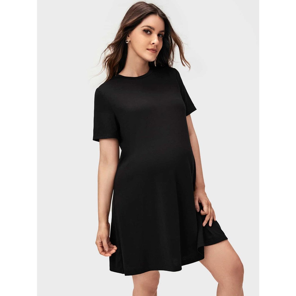 Maternity Solid Tee Dress